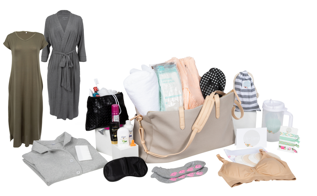 Hospital Bags- Baby, Mom and Postpartum Items - The Blooming Jaks