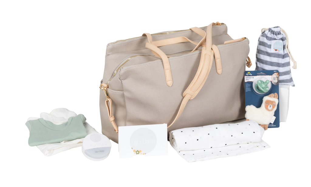 Beige & Cappuccino Maternity Hospital Bag Set | SilkFred US